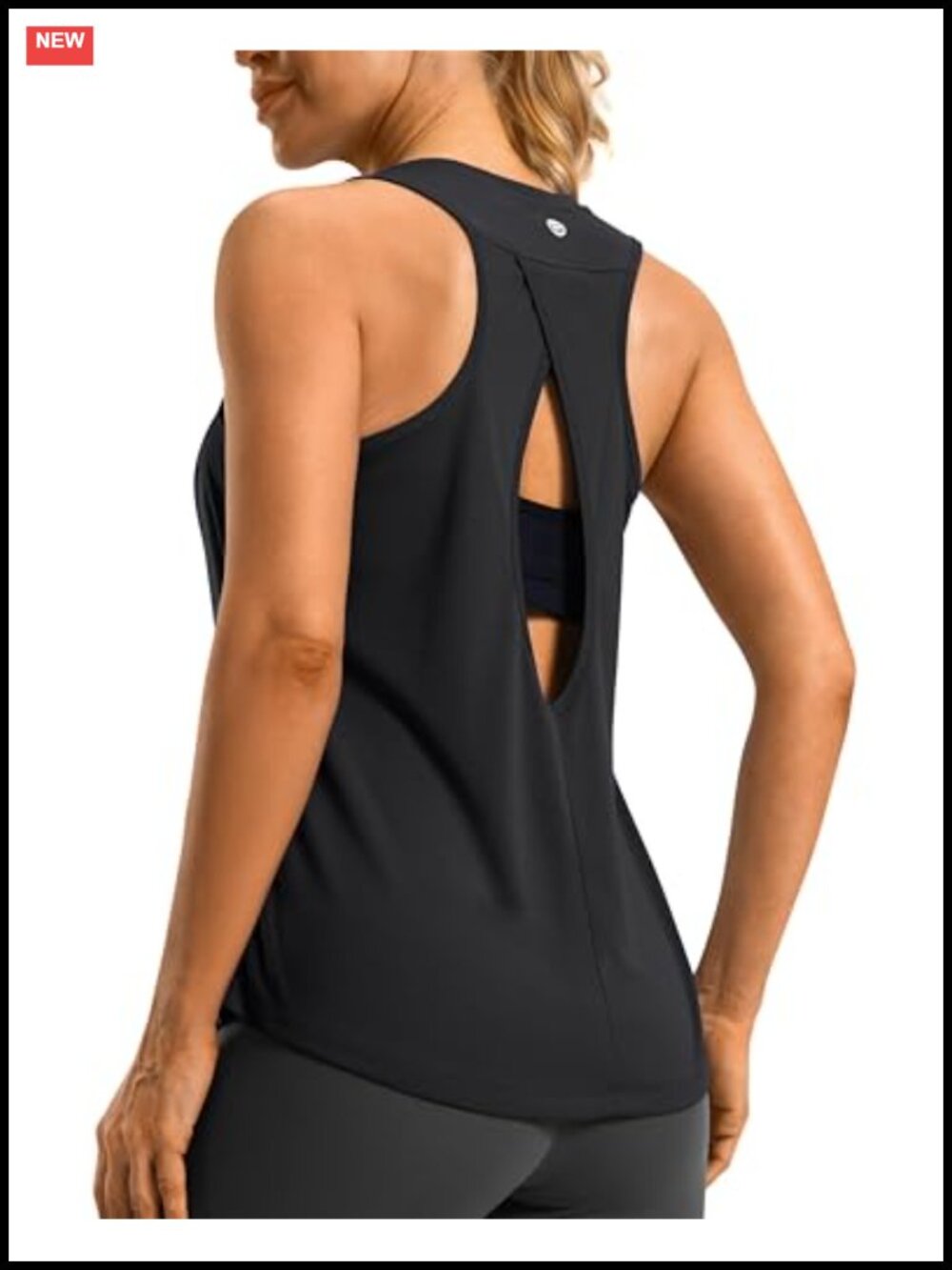 Open Back Athletic Tank Top Quick Dry Workout Running Shirt